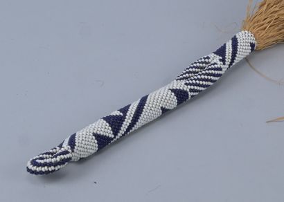 Tutsi flycatcher with beaded handle - Rwanda...