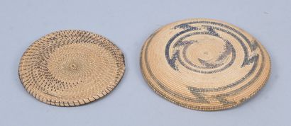Two miniature Tutsi wickerwork dishes - Rwanda,...