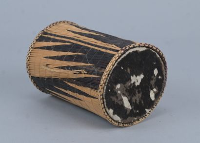 Small Tutsi drum sheathed in skin and braided...