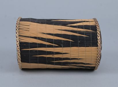 Small Tutsi drum sheathed in skin and braided...