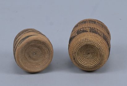 Two small Tutsi baskets - Rwanda, early 20th...