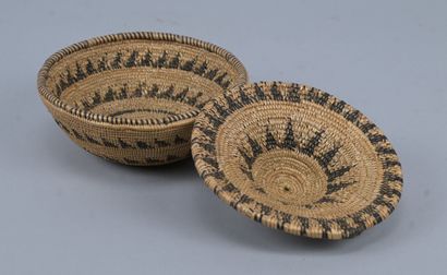 Tutsi covered basket in raffia basketry -...