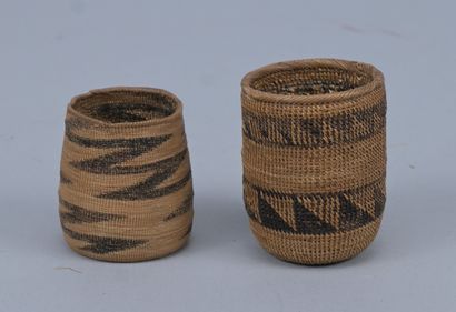 Two small Tutsi baskets - Rwanda, early 20th...