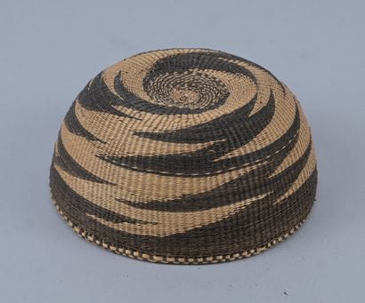 Double-layer woven raffia bowl - Central...