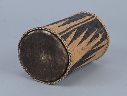 Small Tutsi drum sheathed in skin and braided...