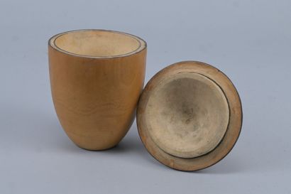 Wooden covered pot inspired by Tutsi baskets...
