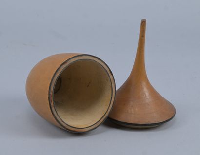 Wooden covered pot inspired by Tutsi baskets...