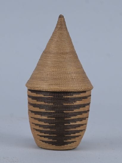 Tutsi agaseke with conical lid - Rwanda -...