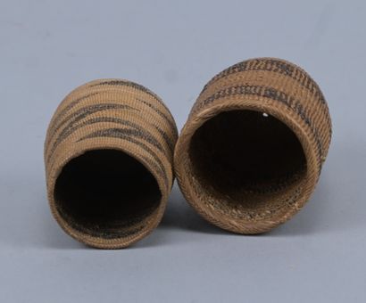 Two small Tutsi baskets - Rwanda, early 20th...
