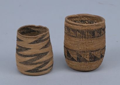 Two small Tutsi baskets - Rwanda, early 20th...