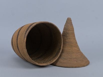 Tutsi agaseke with conical lid - Rwanda -...