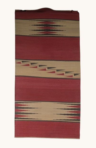 Tutsi wall mat in raffia with geometric design...