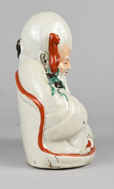 Statuette chinoise de Shou Lao en porcelaine...