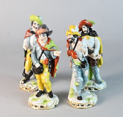 Suite de quatre personnages napolitains en...