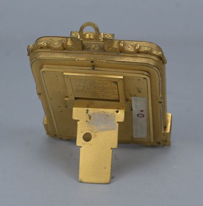 English travel clock by C. F. Hancock, London,...