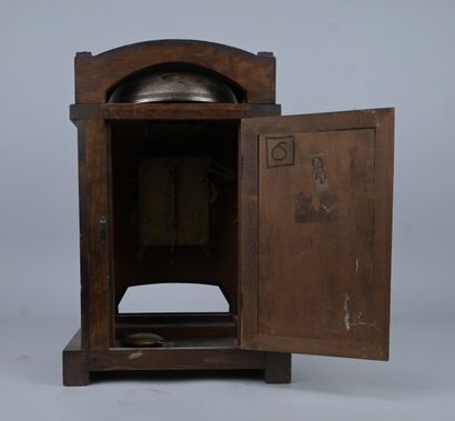 Art Nouveau clock in oak and brass, early...