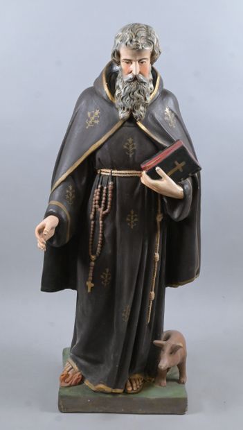 Large religious statue of Saint Anthony the...