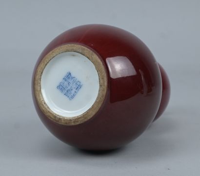 Vase chinois de forme gourde en porcelaine...