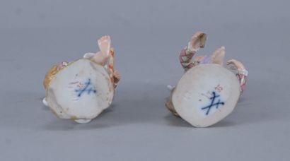 Paire de figurines en porcelaine de Meissen...