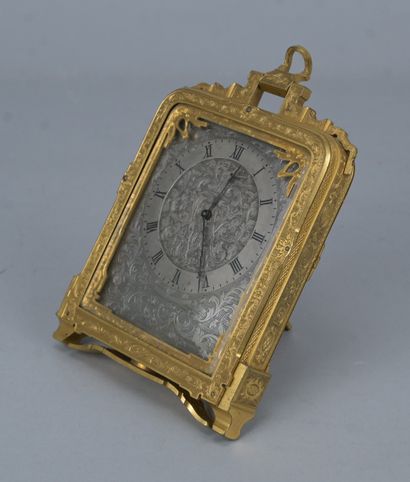English travel clock by C. F. Hancock, London,...