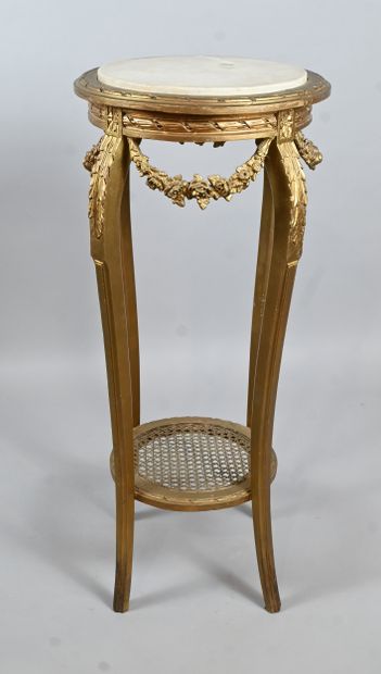 Guéridon de style Louis XVI à plateau de...