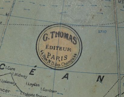 Grand globe terrestre G. Thomas, Paris, fin...