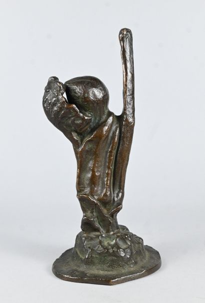 Sculpture moderniste en bronze représentant...