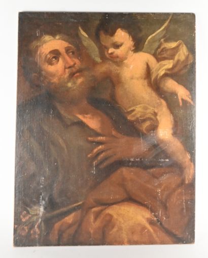 Saint Joseph et l’Enfant Jésus, peinture...