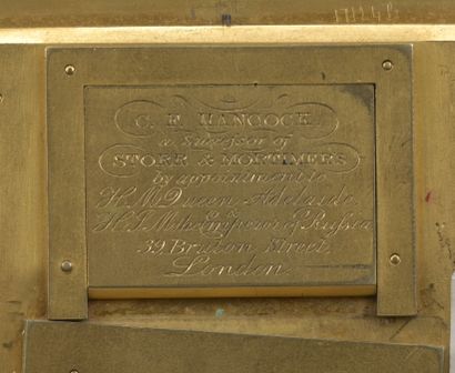 English travel clock by C. F. Hancock, London,...