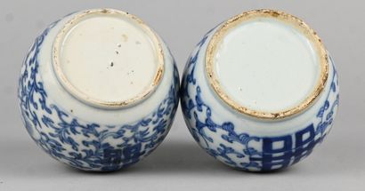 Paire de petits vases chinois en porcelaine...