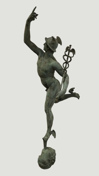 Mercure monumental en bronze d’après Giambologna
Importante...