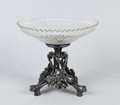 Coupe centre de table Art nouveau en métal...