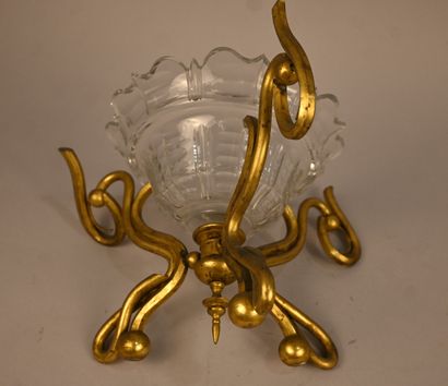 Coupe centre de table Art nouveau en métal...