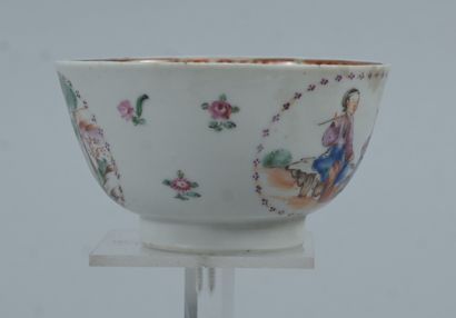 Chine – Ensemble de quatre tasses et soucoupes...