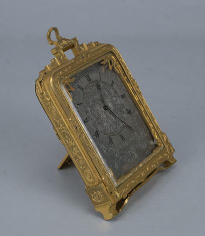 English travel clock by C. F. Hancock, London,...
