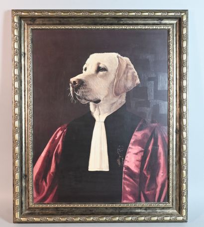 Labrador in a Judge’s Robe, Contemporary...