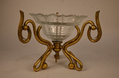 Coupe centre de table Art nouveau en métal...