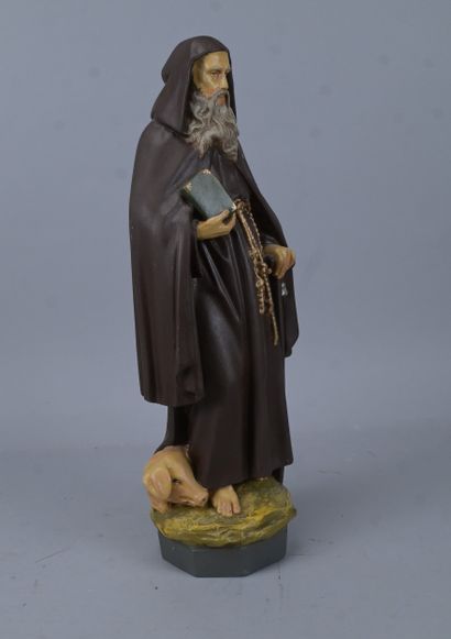 Saint Anthony the Hermit with his pig, a...