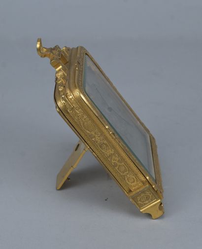 English travel clock by C. F. Hancock, London,...