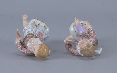 Paire de figurines en porcelaine de Meissen...