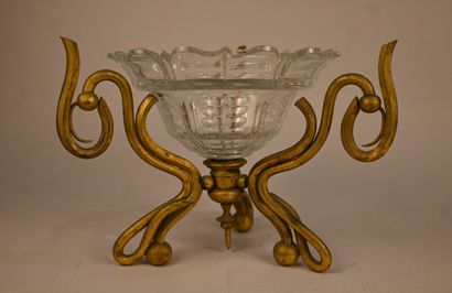 Coupe centre de table Art nouveau en métal...