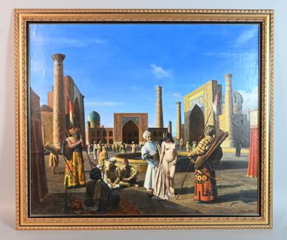 Orientalist painting “Sold as a Slave,” by...