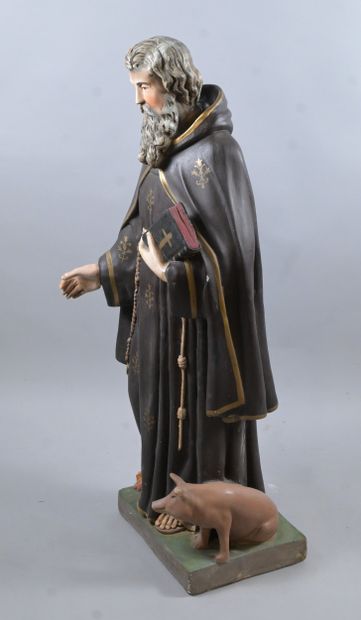 Large religious statue of Saint Anthony the...