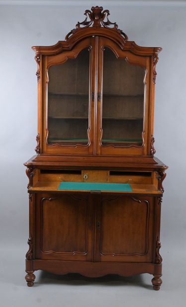 Bonheur-du-jour de style Biedermeier en acajou,...