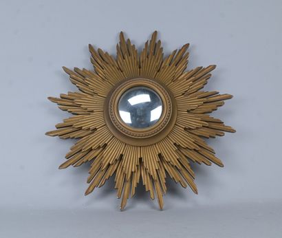 Miroir soleil de style Hollywood Regency...