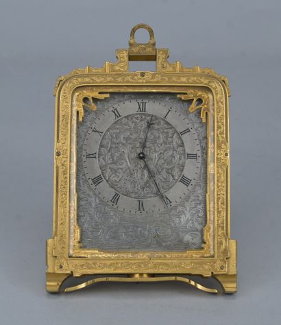 English travel clock by C. F. Hancock, London,...
