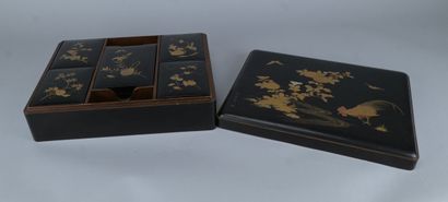 Boîte de jeu japonaise en laque,époque Meiji,...