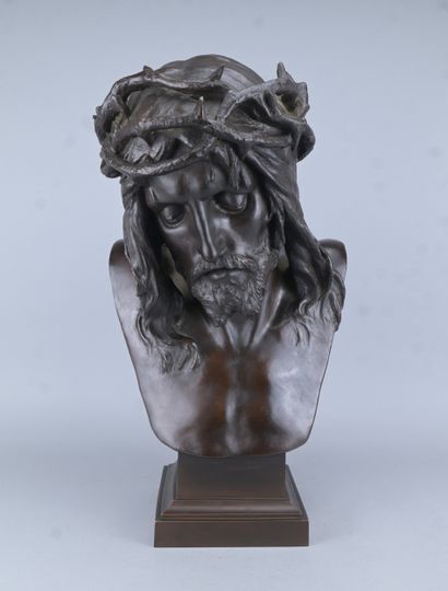 Buste du Christ couronné d'épines d'après...