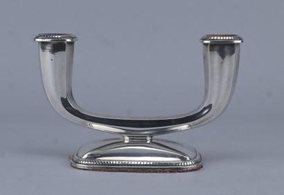 Art Deco Two-Candle Candleholder in Solid...