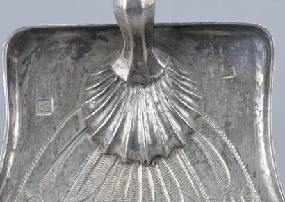 Silver serving scoop, early 19th century
Silver...